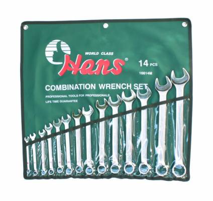 HANS csillag-villás kulcskészlet 14r. 5/16&quot;-1-1/4&quot; 16614A