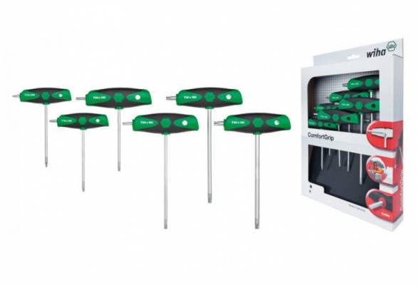 WIHA ComfortGrip T-nyelű TORX kulcs klt. 6r. T10-40 364DSK6/No.26248