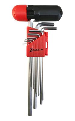 ZO-TOOLS imbuszkulcs készlet extra hosszú + markolat 9r. SW1,5-10