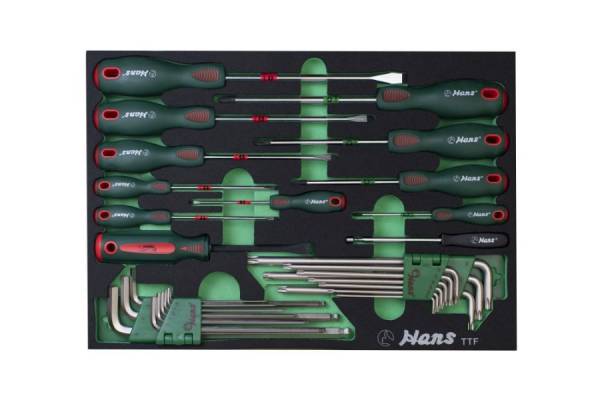 HANS csavarhúzó + imbuszkulcs készlet 30r. TTF-30U fiókmodul