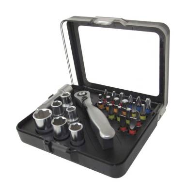 ZO-TOOLS bit és dugókulcs készlet 26r. racsnis hajtókarral