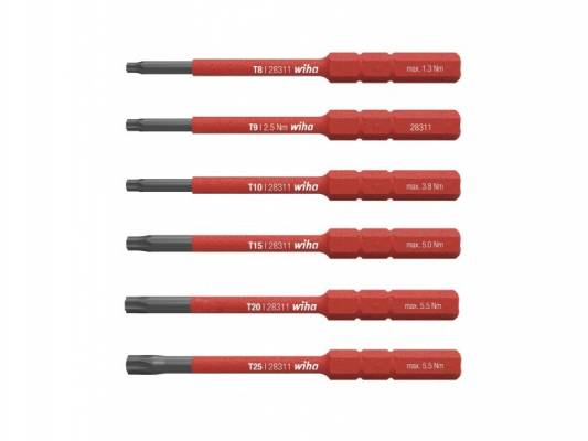 WIHA electric SlimBit bit hegy készlet 6r. T8-25x0,75 2831-B604/No.42210