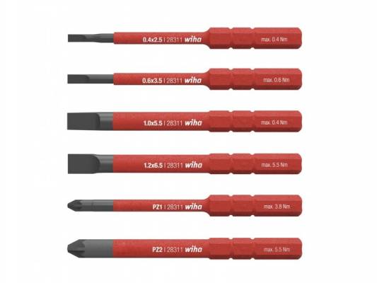 WIHA electric SlimBit bit hegy készlet 6r. SL+PZx0,75 2831-B605/No.42211