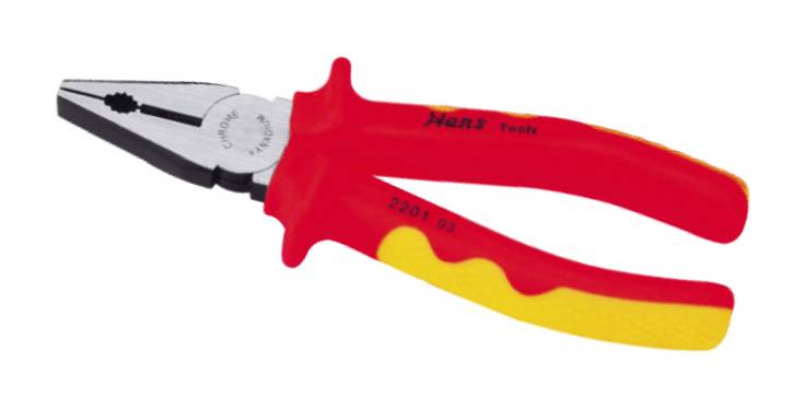 HANS szigetelt egyetemes fogó 200mm 1828-8