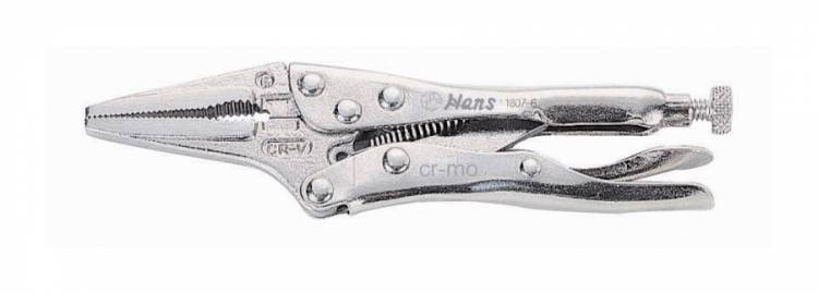 HANS önzáró hosszúcsőrű fogó 162mm 1807-6