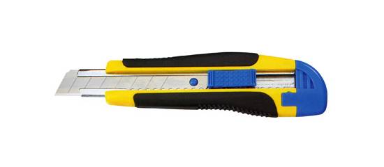 Fémsínes kés törhető pengével 18mm RSX82 gumis