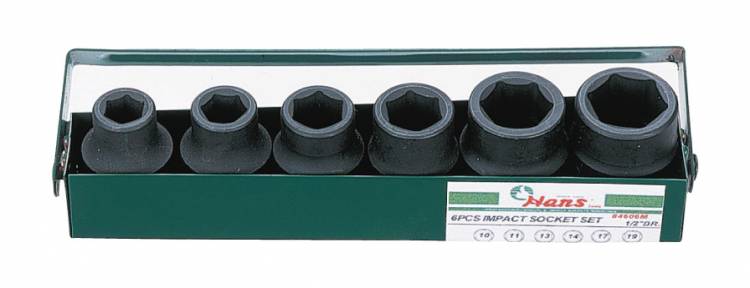 HANS 1/2˝ gépi dugókulcsfej készlet 6r. 17-32mm 84607M