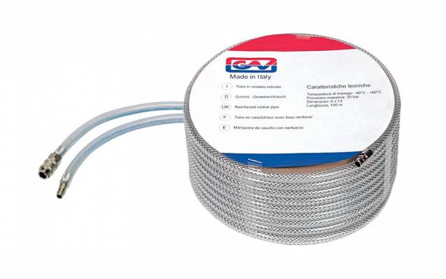 GAV PVC préslégtömlő, gyorscsatlakozóval d8/15mmx20m 3030/4