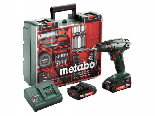 Metabo BS 18 akkus fúró csavarozó 2x2,0Ah Set Mobil műhely 602207880
