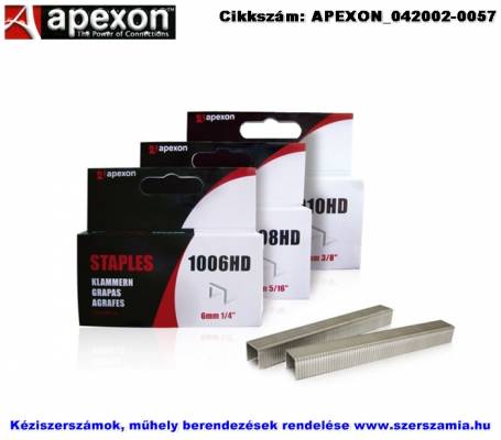 APEXON tűzőgépkapocs lapos 6mm 1000db 1006HD/M Rapid140