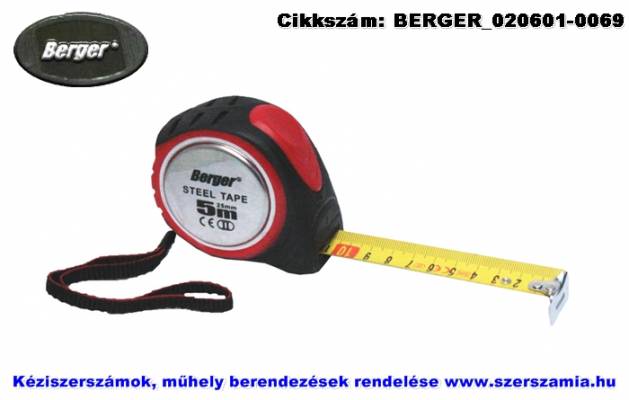 BERGER AutoLock mérőszalag, mágneses 8mx25mm