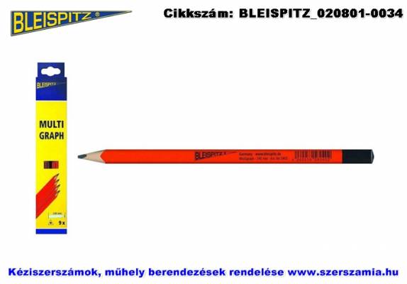BLEISPITZ Multigraph jelölőceruza 240mm 7B 9db No.0396