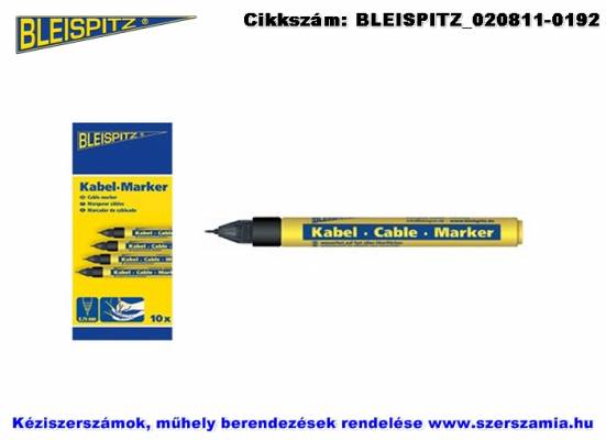 BLEISPITZ kábeljelölő d0,75mm fekete 10db No.0747