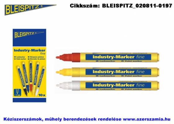 BLEISPITZ festékes, ipari jelölőfilc d1,0-2,0mm piros 10db No.0914