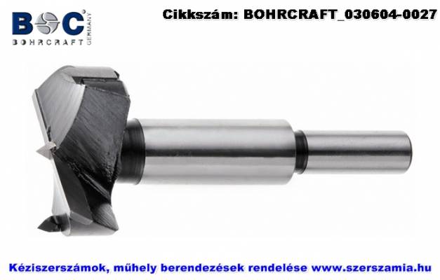 BOHRCRAFT forstnerfúró keményfémbetéttel HM d25,0x90xS8