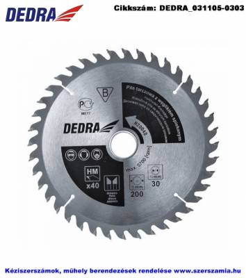DEDRA körfűrésztárcsa keményfém váltó fogazattal HM D450x30 Z60/WZ
