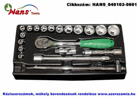 HANS 1/2 col dugókulcs készlet 20 részes 8-32mm TT-16.1 fiókmodul