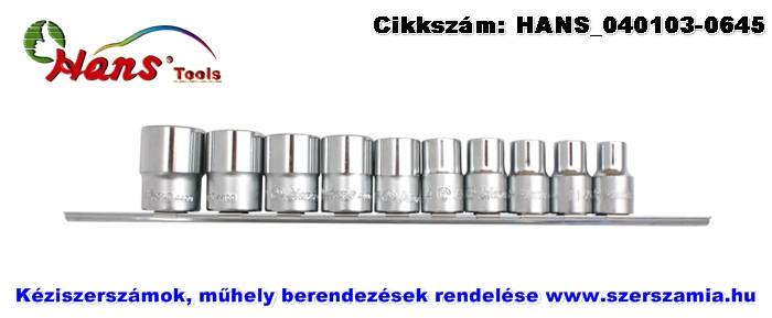 HANS 1/2 col dugókulcsfej készlet 10 részes 10-24mm 4610M