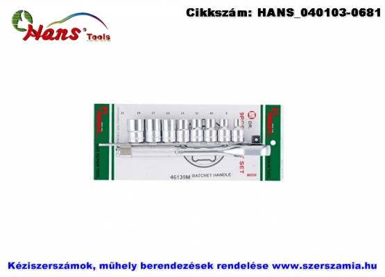 HANS 1/2 col dugókulcs készlet 9 részes 8-21mm 46139