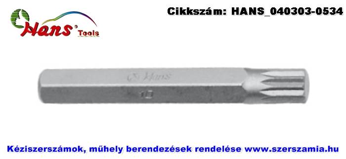 HANS 10mm XZN bit hegy S2 M6x75 083-7M06, 5db/csomag