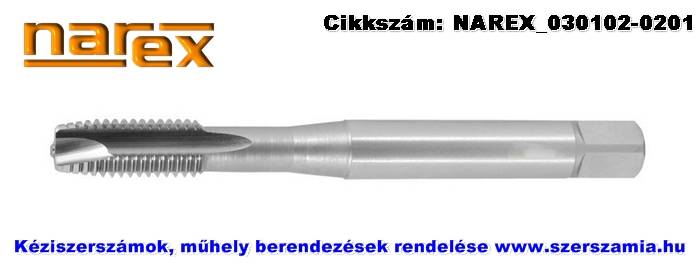 NAREX metrikus gépi terelőéles menetfúró egyenes hornyú DIN371 HSS-E Co5 M5 192050