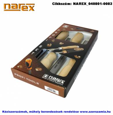 NAREX asztalosvéső készlet fa nyéllel 4 részes 6-12-20-26mm 863010