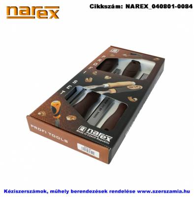 NAREX asztalosvéső készlet műa. nyéllel 4 részes 6-12-20-26mm 860300