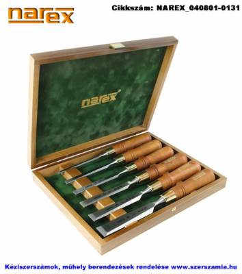 NAREX Premium Wood Line Plus asztalosvéső klt. 6 részes fa dobozban 6-26 853200