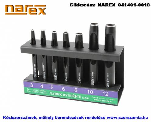 NAREX bőrlyukasztó hengeres készlet 7 részes 3-12mm 854800