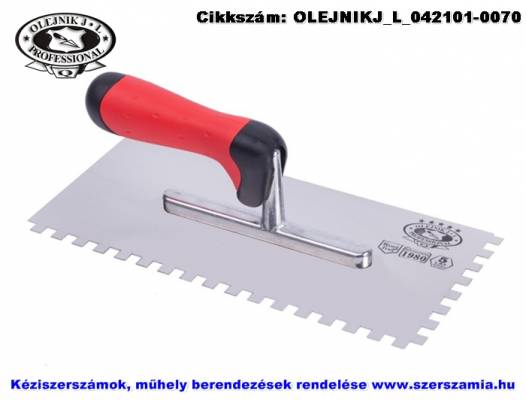 Glettelő fogazott INOX E10 130x280mm ERGO Profi