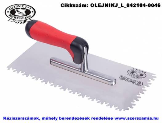 Glettelő fogazott V INOX 130x280mm ERGO Profi