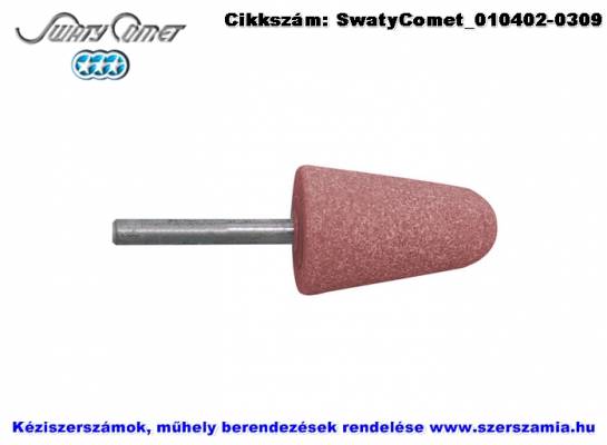 SwatyComet csapos csiszolókő, kúpos-gömbölyű rózsaszín d20x40xS6 4A60P4V F52D