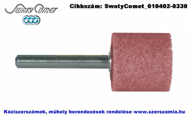 SwatyComet csapos csiszolókő, hengeres rózsaszín d25x25xS6 4A60P4V F52A
