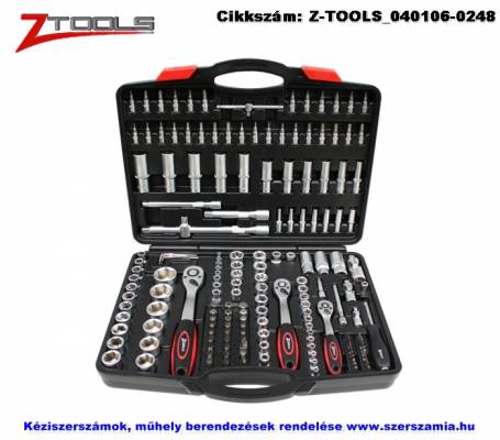 ZO-TOOLS 1/4 col plusz 3/8 col plusz 1/2 col szerszám készlet 171 részes