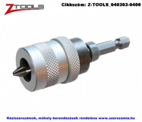 ZO-TOOLS kuplungos bitbefogó 1/4 colx75mm plusz bit PH2x25