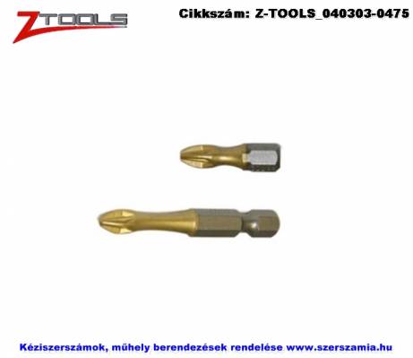 ZO-TOOLS 1/4 col Pozidriv TORSION bit hegy S2-TiN PZ3x25 ACR 10db/csomag