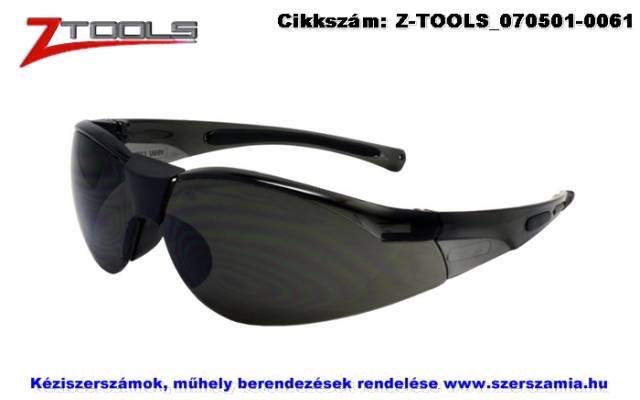 ZO-TOOLS védőszemüveg füstszínű UV400 ZTE5623F, 10db/csomag