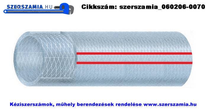 PVC szövetbetétes préslégtömlő d6/11mm, 50m/tekercs