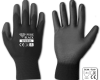 Védő kesztyű 8 PURE BLACK, poliuretán