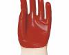 Mártott PVC kesztyű, piros, szellőző kézháttal, méret: 9, 10pár / csomag