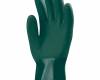 Mártott Polimer kesztyű, zöld, vegyszerálló, 27cm, méret: 9, 10pár / csomag