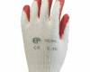 Mártott piros Latex kesztyű, kötött, kevertszálas kézhát, méret: 10, KIFUTÓ termék 10pár / csomag