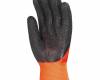 Mártott téli fekete/narancs érdes PVC kesztyű, mandzsetta, méret: 9, KIFUTÓ termék 1 pár