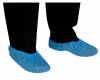 Cipővédő fehér PP felső kék, PE csúszásgátló talppal, 50db / csomag