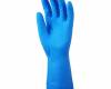 Nitril Kék vegyszerálló kesztyű, 32cm/0,22mm, sima belső, méret: 7, 10pár / csomag