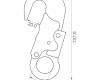 TOPLOCK KARABINER, RUGÓS ACÉLZÁRAS, 18MM NYÍLÁSÚ