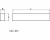 Betétkés téglalap szelvényű 3/8col x 5/8col x 4col HSS-CO 5 százalék