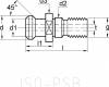 Behúzógomba ISO 738 8/2 DN40-SQ-PSB