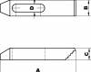 Szorító elem, lépcsős fogazással A100mm M14 HRC32-38