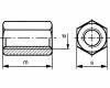 Menetes szár összekötő M10x30mm DIN 6334